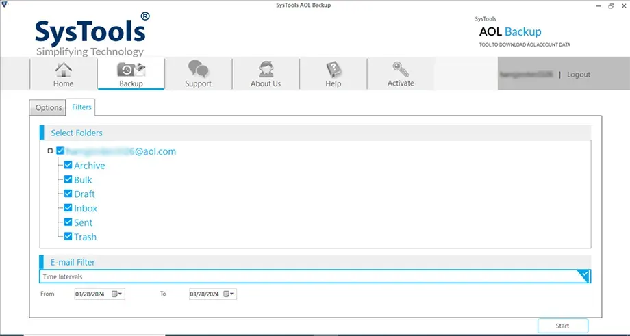 Backup Selective Email Folder