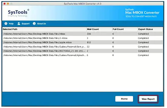 report of process