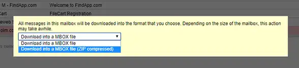 Export into MBOX