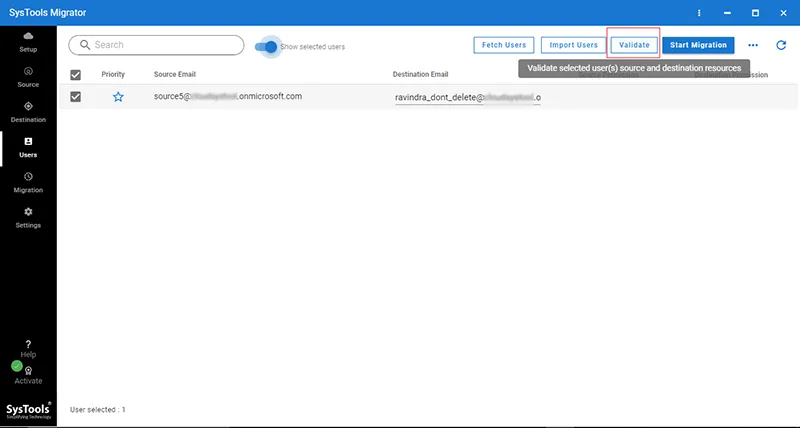 Software steps to migrate