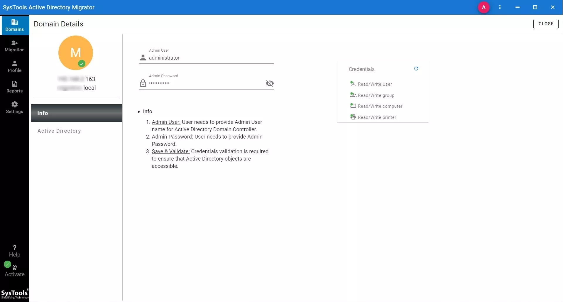 Active Directory migration tool