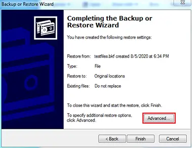 Advanced option