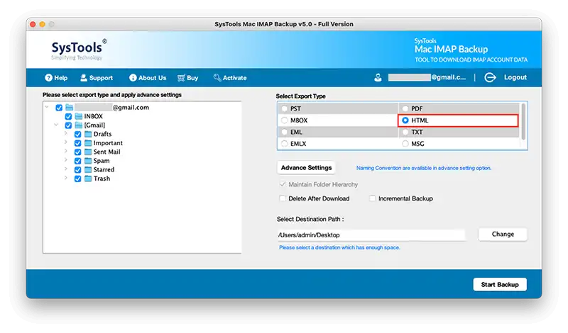 IMAP to HTML