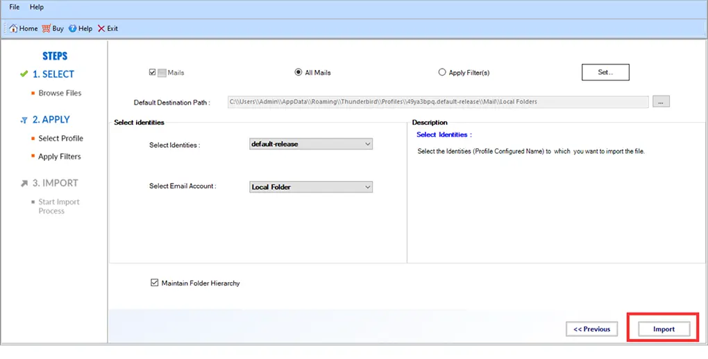 click import