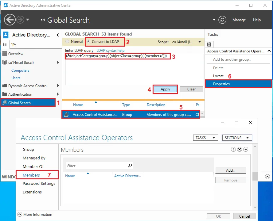 Active Directory Group Membership Report with ADAC