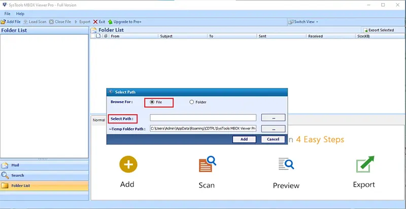 Add File to Export Emails from Apple Mail to PDF