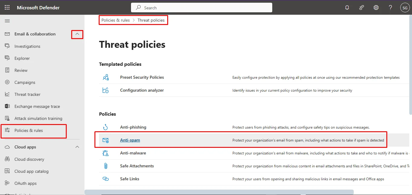 Open Anti Spam Policies