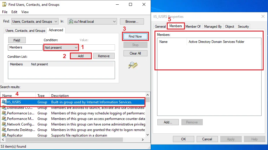 Active Directory Group Membership Empty List with ADUC