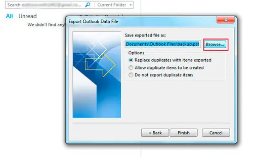 browse-location-in-outlook-to-export
