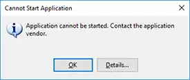 Cannot start Application