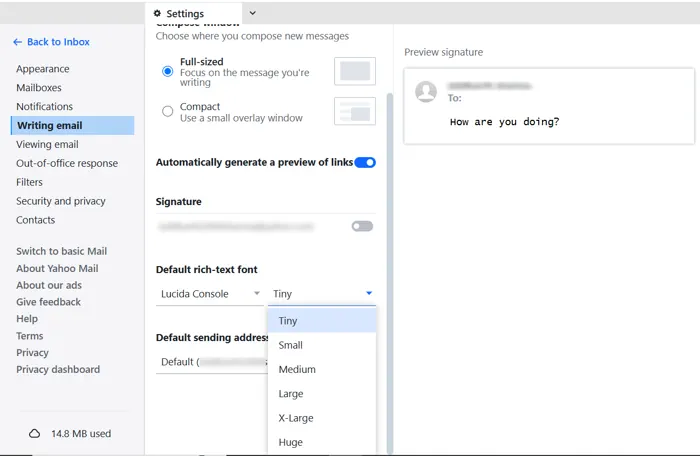 change-font-size-in-yahoo-mail-webmail