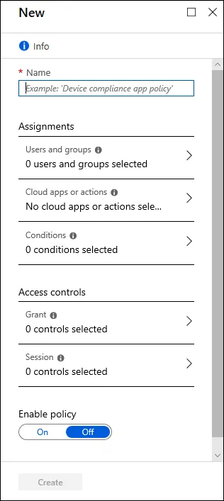 microsoft conditional access policy setup