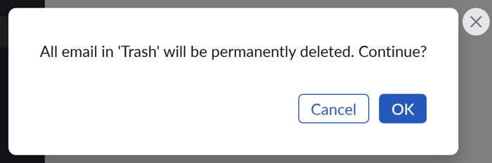 Confirm Mail deletion
