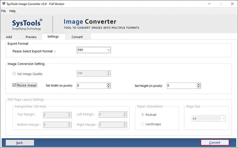 Convert BMP to TIFF using converter software