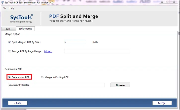 merge options