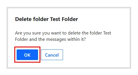 Confirm Yahoo Folder Deletion