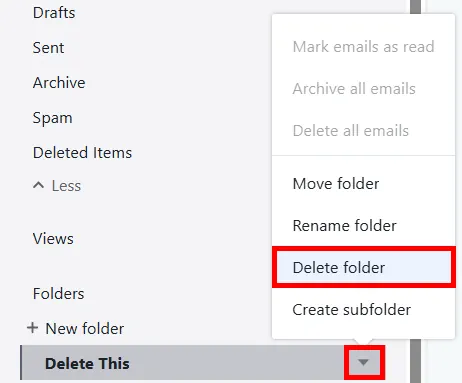 How to Delete Folders in Yahoo Mail Web App