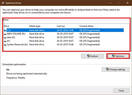 check disk error