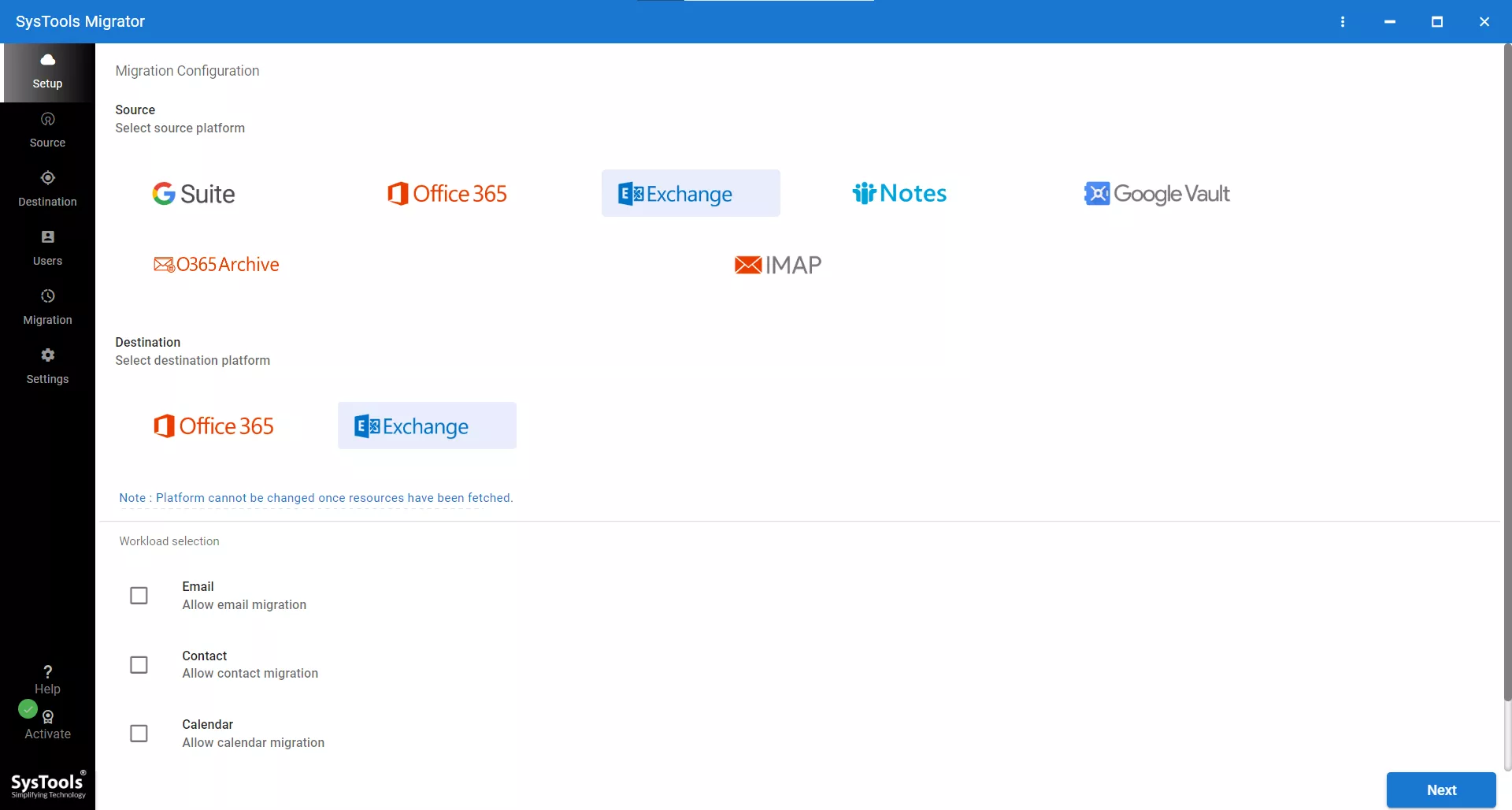 Launch Exchange to Exchange Tool