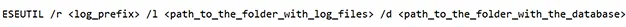 exchange software recovery command