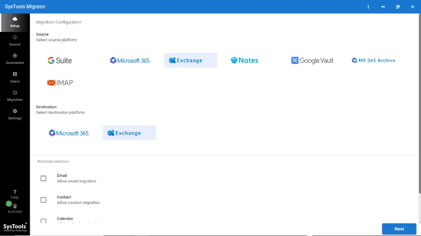 Exchange to Exchange migration software