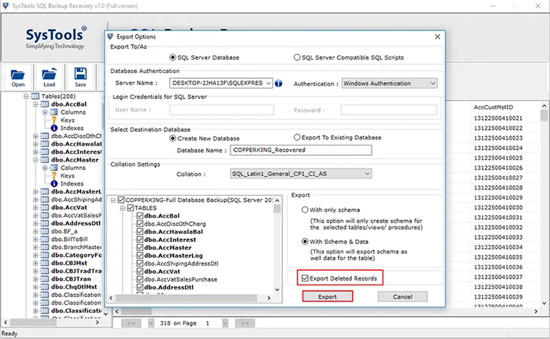 No Backupset Selected to Be Restored error.
