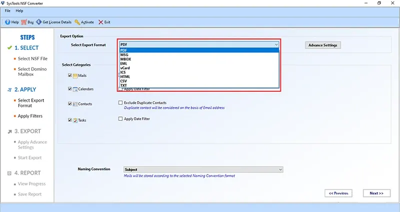 add nsf file