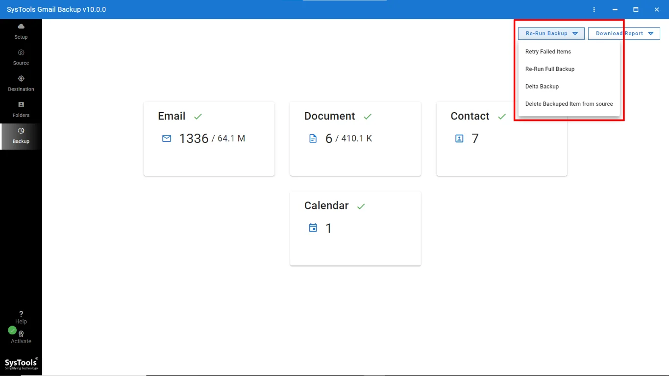 Delta Backup or Delete Backed-Up Items from Source