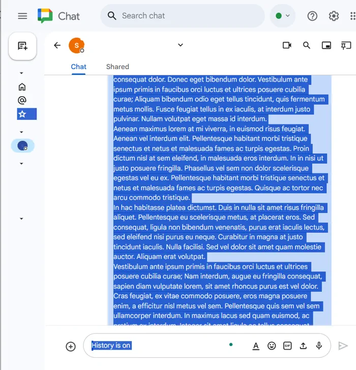 export a Google Chat