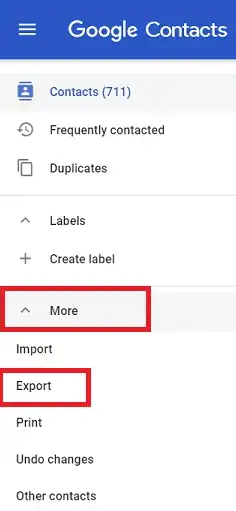 import android contacts to Excel