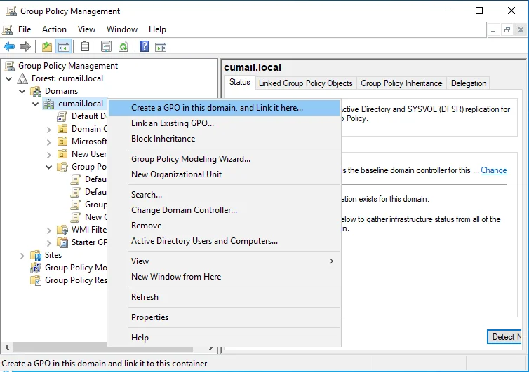 Create a GPO
