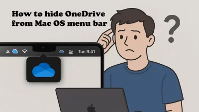 how to hide OneDrive from Mac OS menu bar