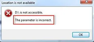 hard disk failure error message