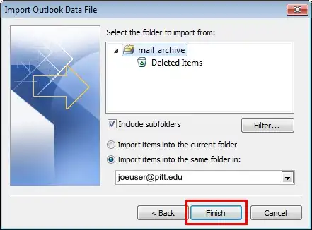 click on Finish