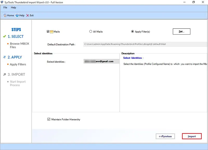 move Google Takeout to Thunderbird