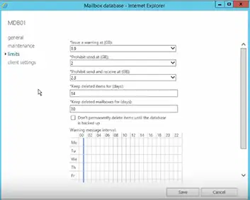 mailbox database