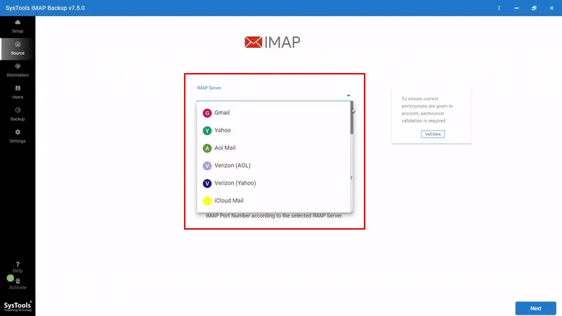 Multi Account IMAP Backup