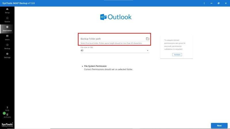 Backup Folder Path