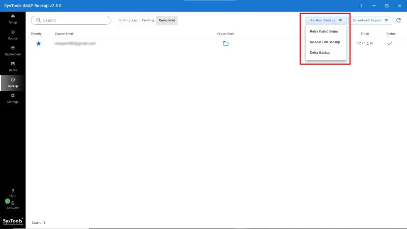 Backup History