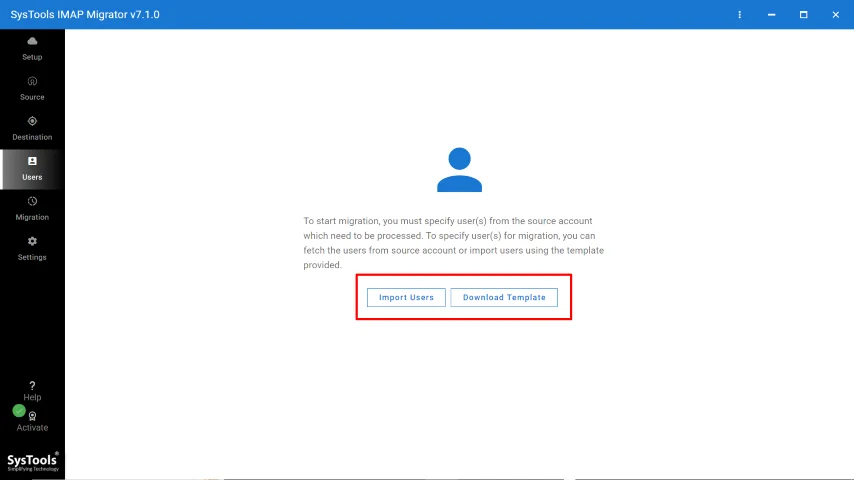 User Selection Screen