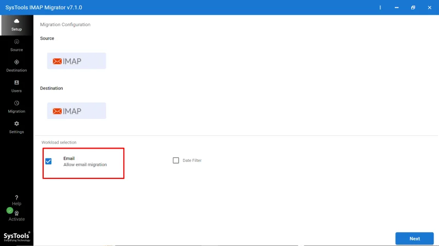 Selecting Email Workload