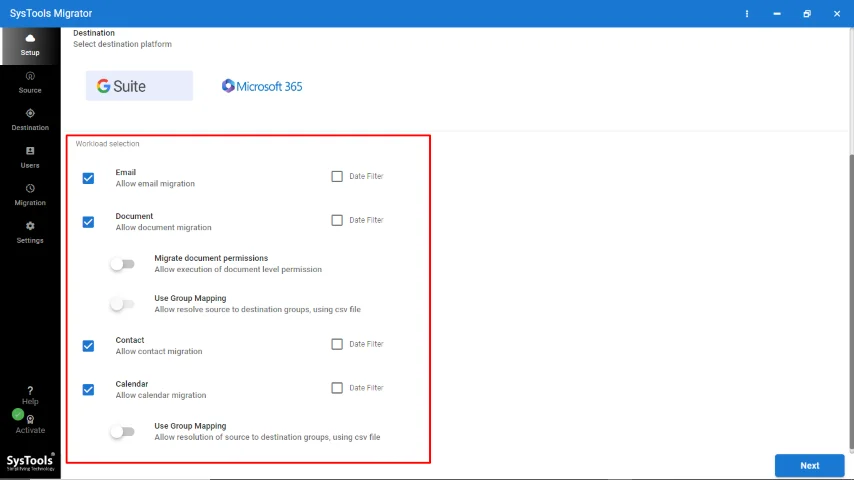 click contacts