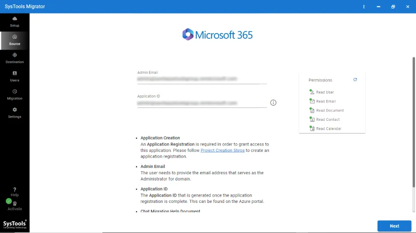 provide office 365 account detail