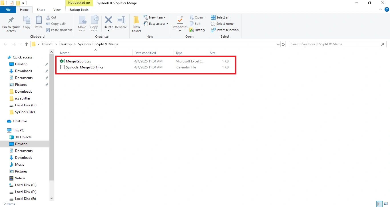 view the saved file 