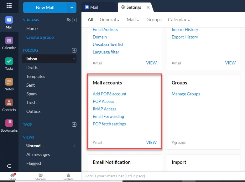 Zoho Mail Accounts