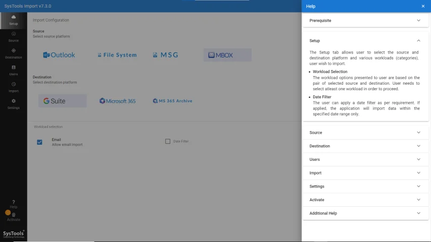 run Apple Mail to Google Workspace Migration Tool