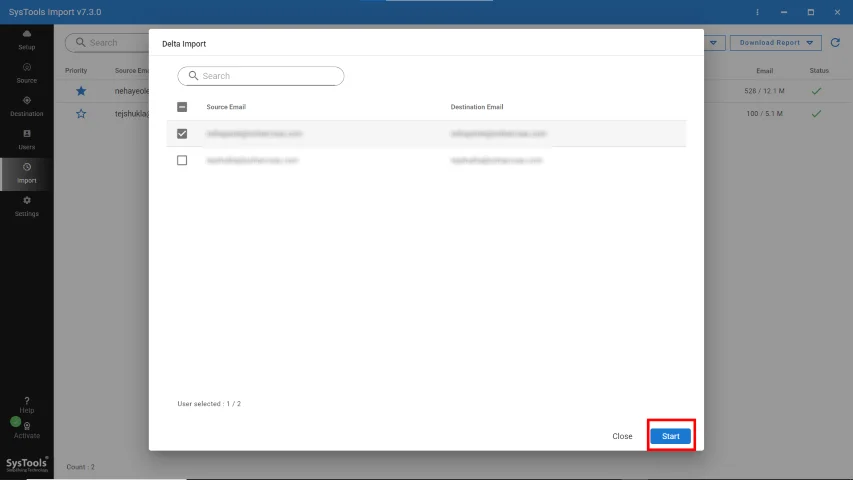 Delta Import for importing MBOX to Google Workspace