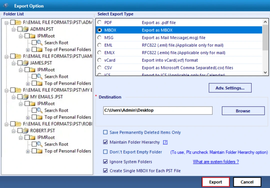 open PST file in Thunderbird in bulk