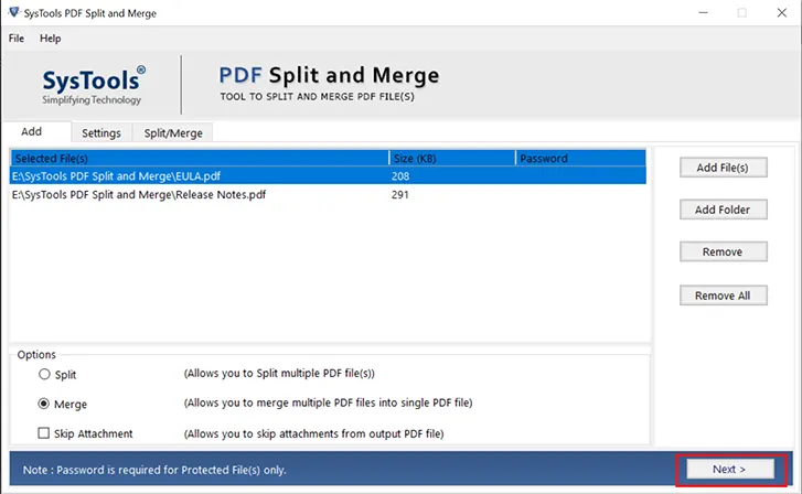 PDF Combine tool