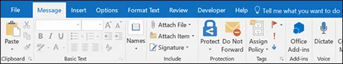 Message menu